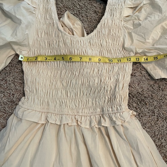 The Post Bethany Tiered Maxi Dress Size S Cotton Smocked Tie Back Open Back NWOT - Picture 13 of 13